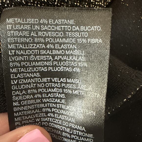 H&M Divided Women’s 0 Sexy Party Metallic Sparkle Bodycon Mini Dress Occasion - Picture 11 of 13